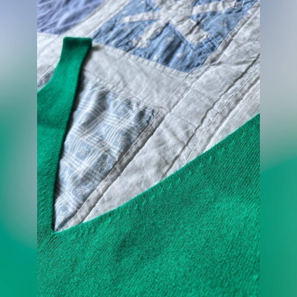 Forcast Womens Green Knit V-Neck Euro Coastal Summer Minimalist Tank Top XS 2‎ - Picture 3 of 9